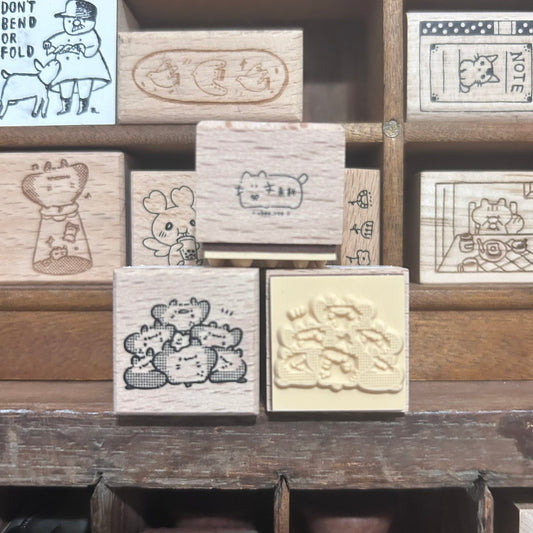UBEE Manta Rays Wood Stamp