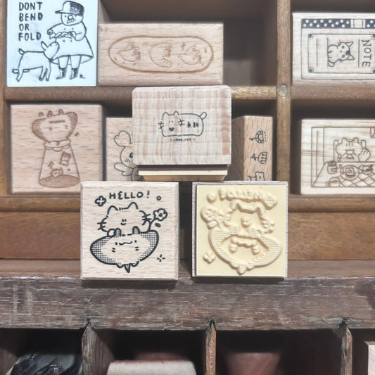 UBEE Hello Wood Stamp
