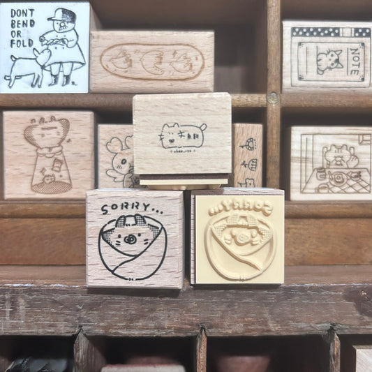 UBEE Sorry Wood Stamp
