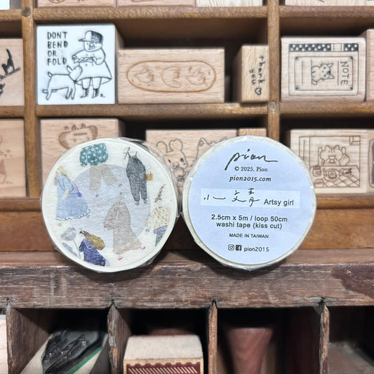 Pion Artsy Girl Kiss Cut Washi Tape Roll