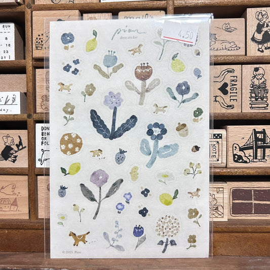 Pion Horse Washi Sticker Sheet