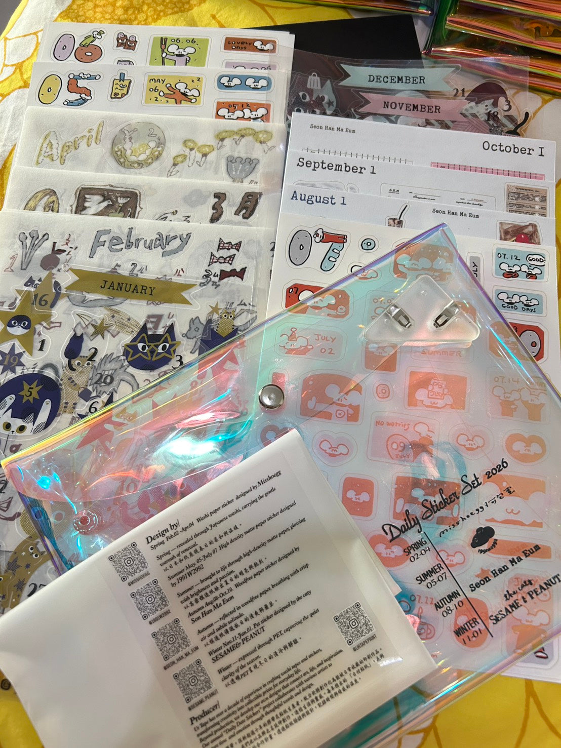 2026 Urtapeprint Sticker Calendar Set