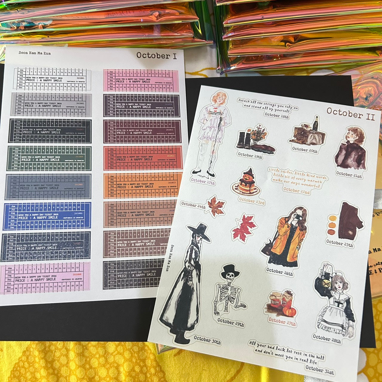 2026 Urtapeprint Sticker Calendar Set