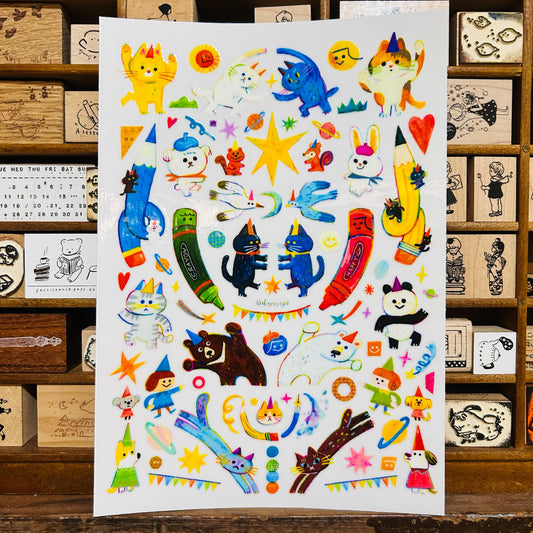 Dayuyoyo Animals Rub-On Transfer Sticker Sheet