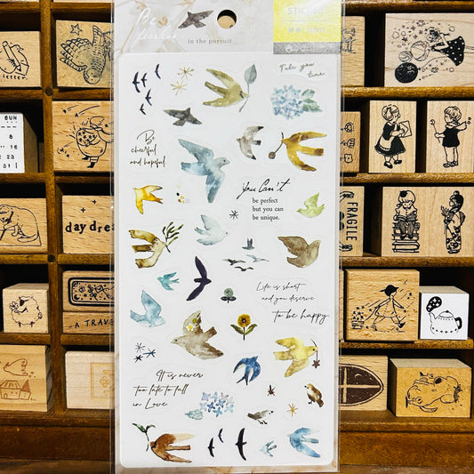 BERG x Pion Birds and Words Sticker Sheet