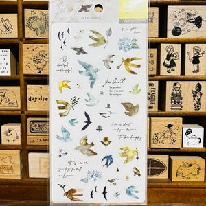BERG x Pion Birds and Words Sticker Sheet