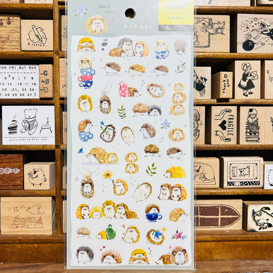 BERG x Pion Porcupine A Transparent Sticker Sheet