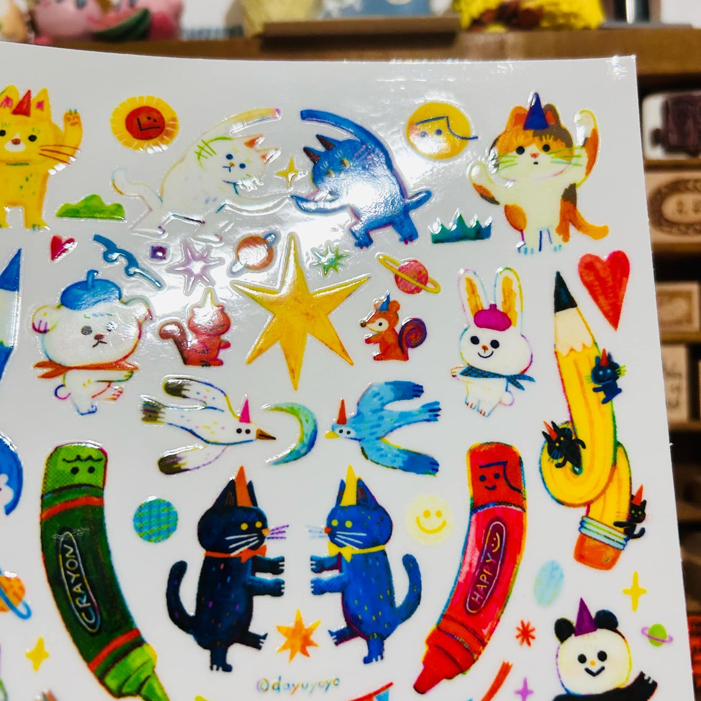Dayuyoyo Animals Rub-On Transfer Sticker Sheet