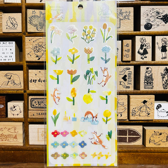 Hello Studio Floral Diary Sticker Sheet