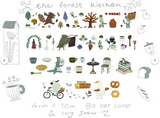 Ivy Snow Forest Kitchen PET Tape Full Roll and Samples