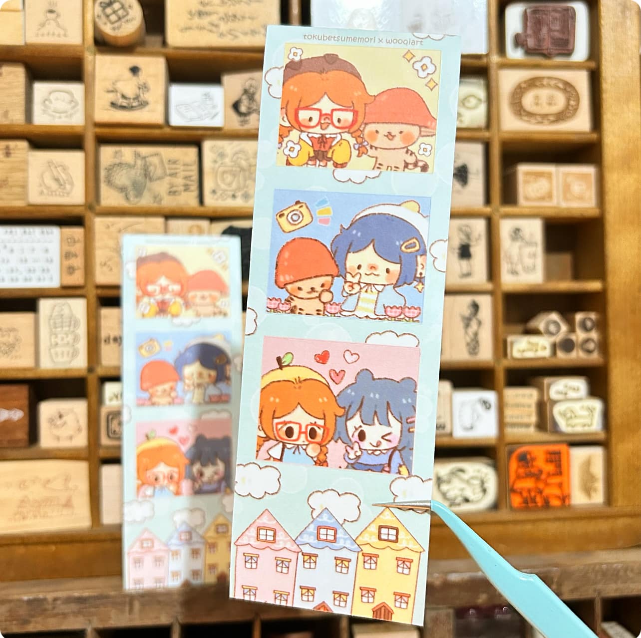 Tokubetsumemori x wooqiart San Francisco Sticker Polaroid Set