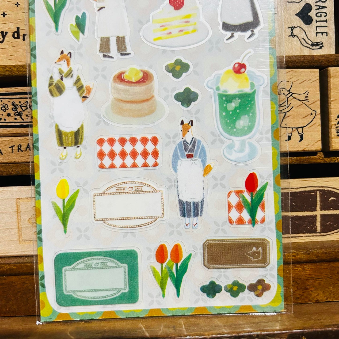Hello Studio Retro Cafe Sticker Sheet