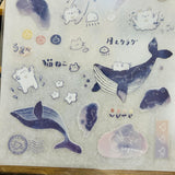UBEE Whale Starry Night Transfer Sticker Sheets