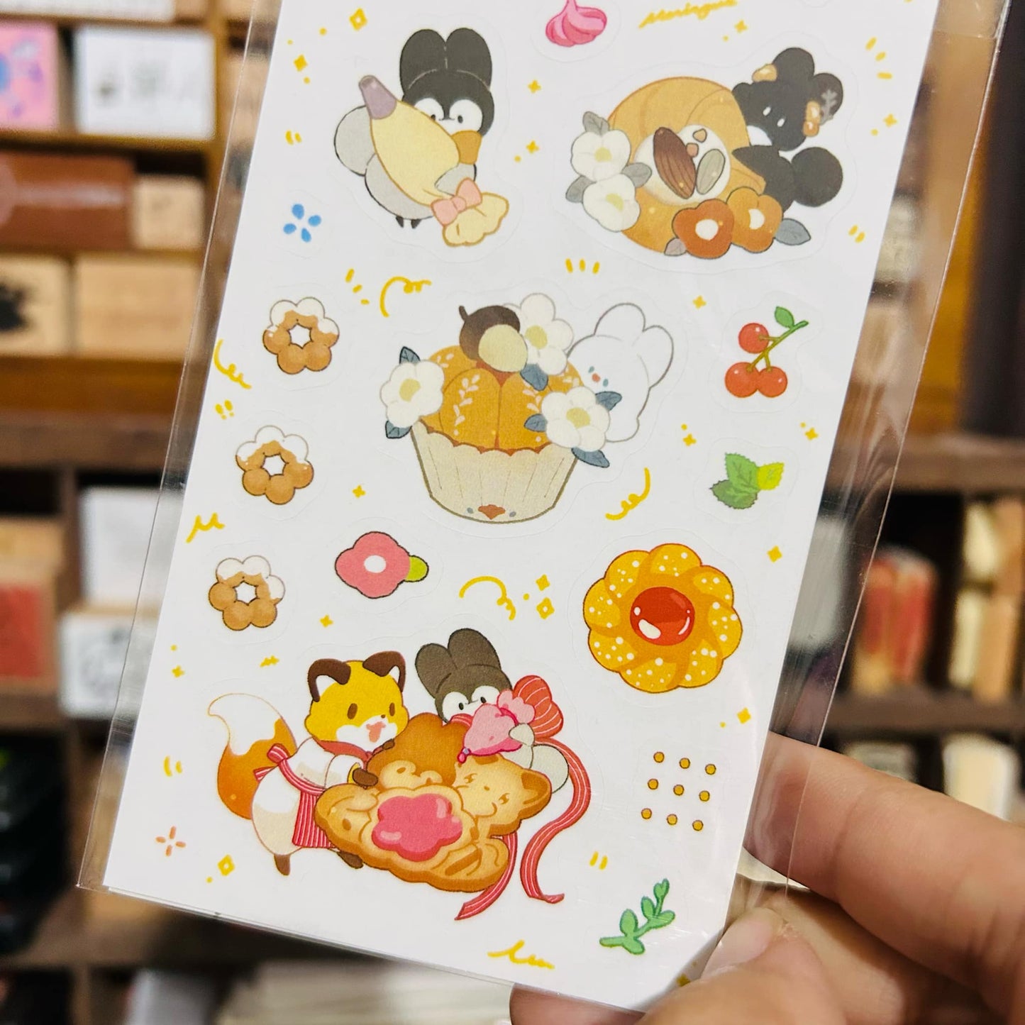 Kitsunebiyori x Bubukai Yellow Sticker Sheet