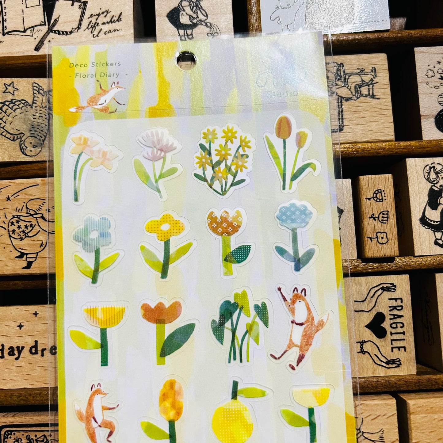 Hello Studio Floral Diary Sticker Sheet