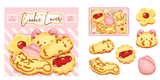 Kitsunebiyori Pink Cookie Box Sticker Pack