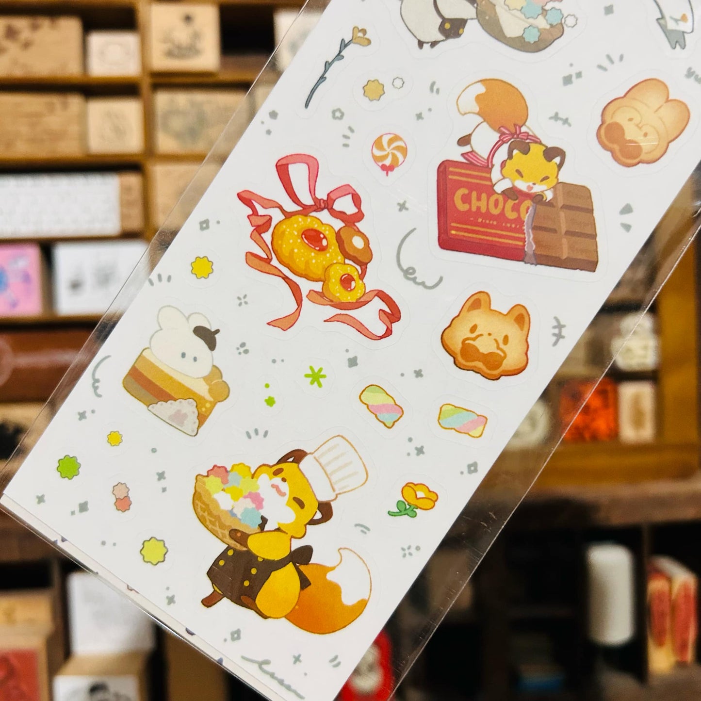 Kitsunebiyori x Bubukai Grey Sticker Sheet