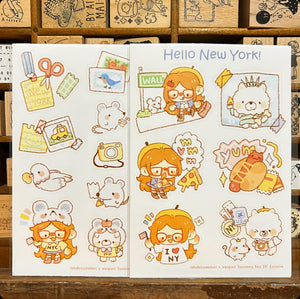 Tokubetsumemori x wooqiart New York Sticker Set