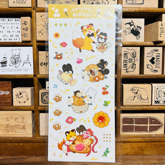 Kitsunebiyori x Bubukai Yellow Sticker Sheet