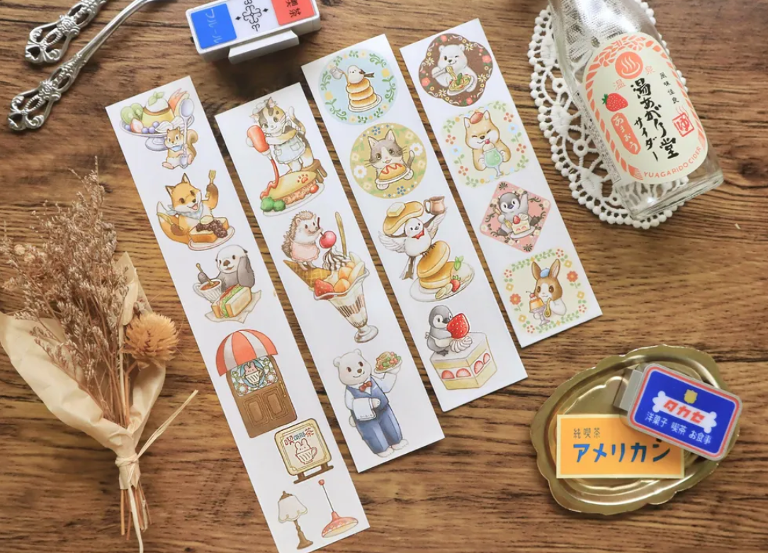 [Sample Only] Maruco Small Animal Tea Shop Masking Tape