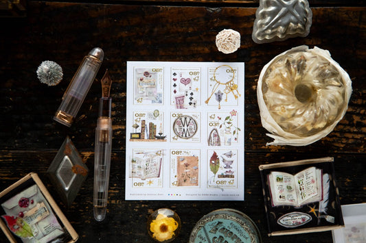 OURS Studio Desk of Botanist Stamp Sticker Set Pack