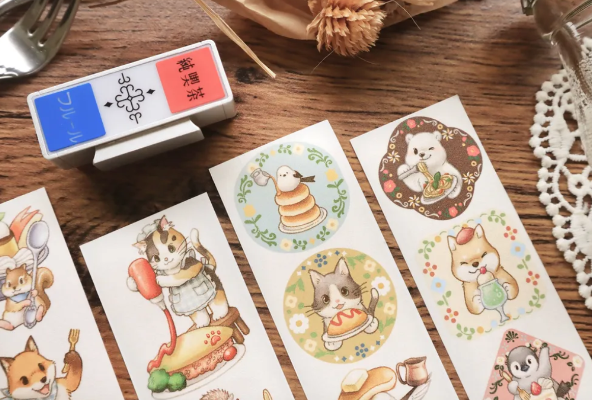 [Sample Only] Maruco Small Animal Tea Shop Masking Tape