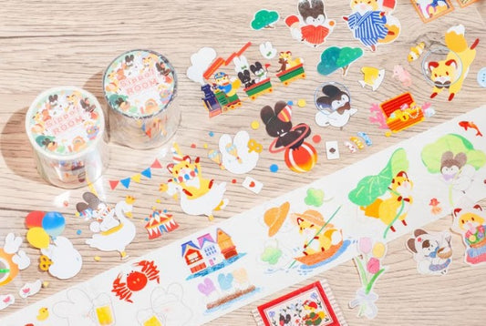 Kitsunebiyori x Bubukai Sippo PET Tape Roll and Masking Tape
