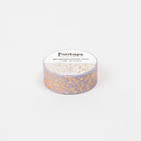 Funtape Bronzing Paper Foiled Purple Pastel Flowers Masking Washi Tape Roll
