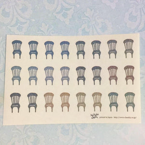 Classiky x Mihoko Seki Chair Sticker Sheet