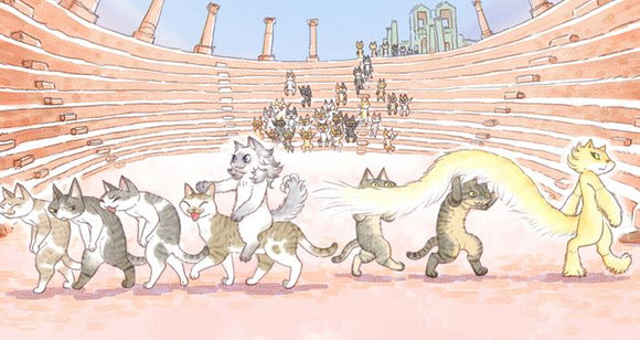 Miao Kaka Postcard Raining Cat Colosseum