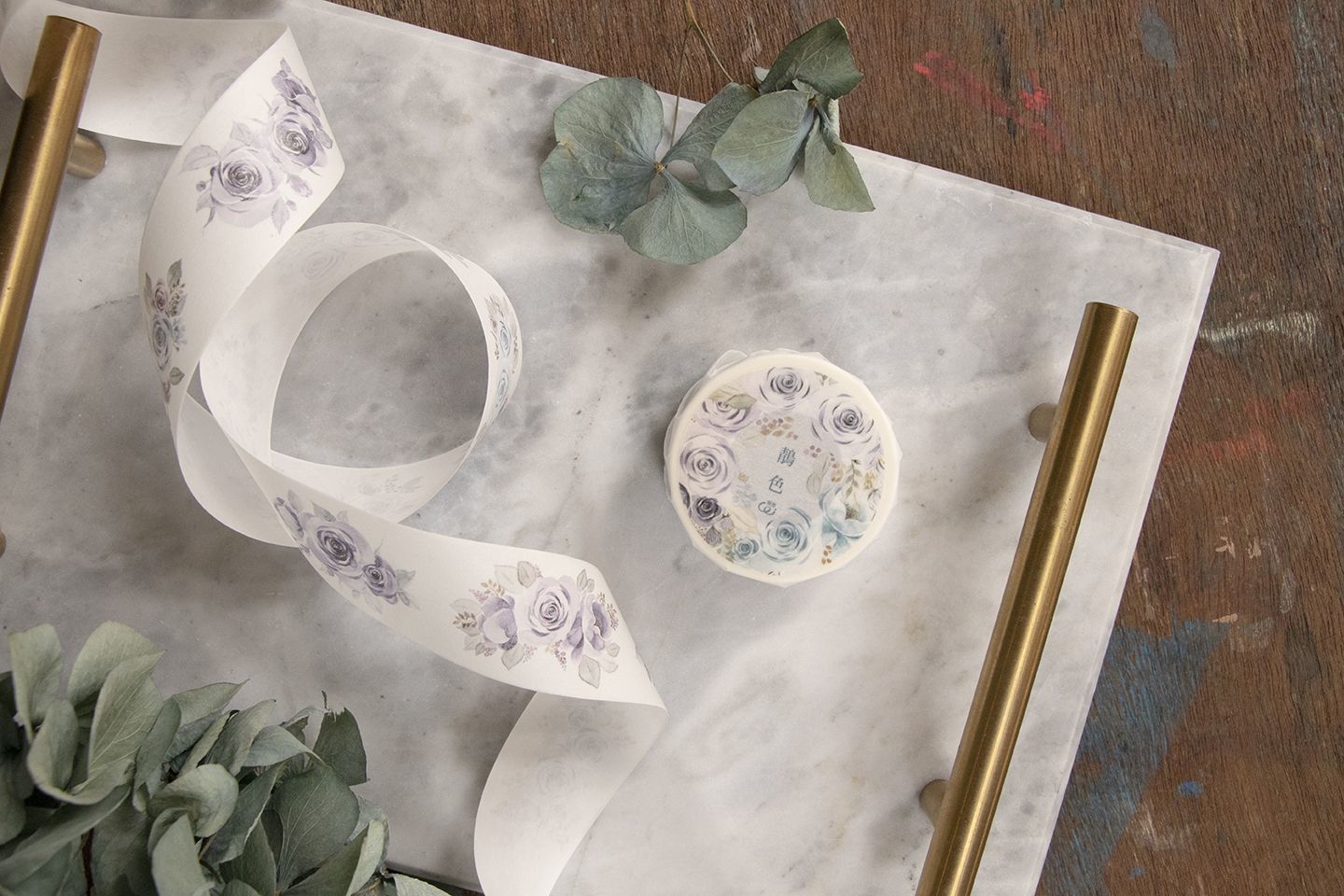 [SAMPLE] 90cm Loidesign Blue Rose Washi Tape