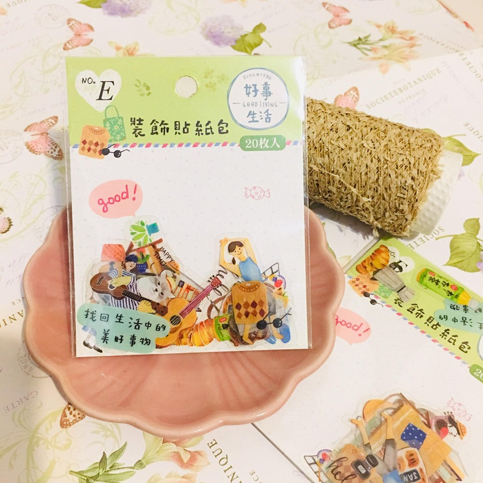 SUNNY Daily Living Transparent Sticker Flakes Pack E