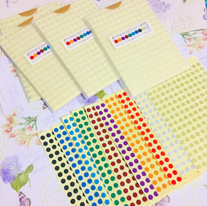 Tokubetsumemori's Collection Mini Colored Circle Sticker Sheet Pack