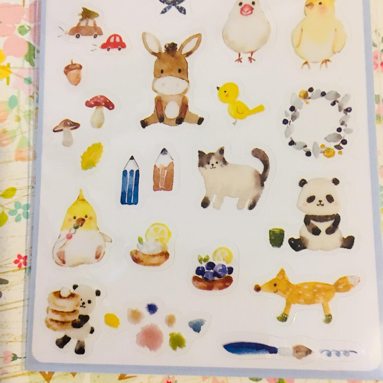 BERG x Pion Animals Blue Version Transparent Sticker Sheet