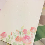 SAMPLER Washi Paper Sheets Pink Roses Flowers