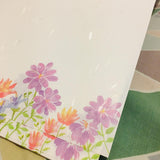 SAMPLER Washi Paper Sheets Purple Daisies
