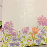 SAMPLER Washi Paper Sheets Purple Daisies