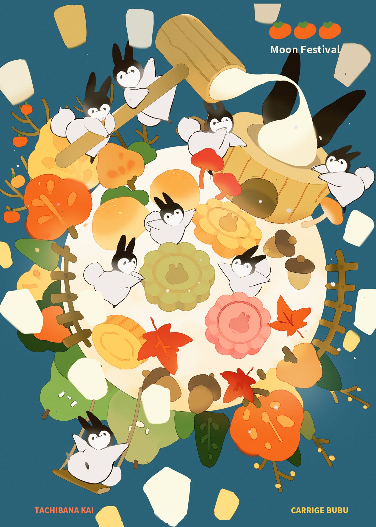 Bubukai Moon Festival Paper Postcard