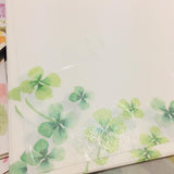 SAMPLER Washi Paper Sheets Green Clovers