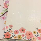 SAMPLER Washi Paper Sheets Pink Flowers