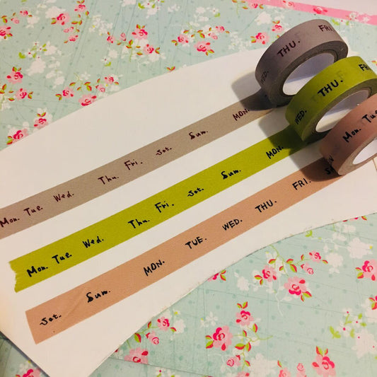 50cm Classiky Original Design Week Washi Tape Sample