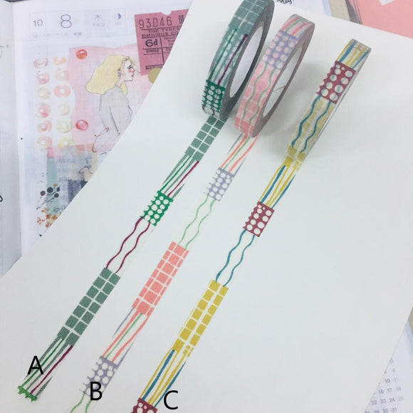 Classiky Grid Washi Tape - 12mm-18mm-45mm