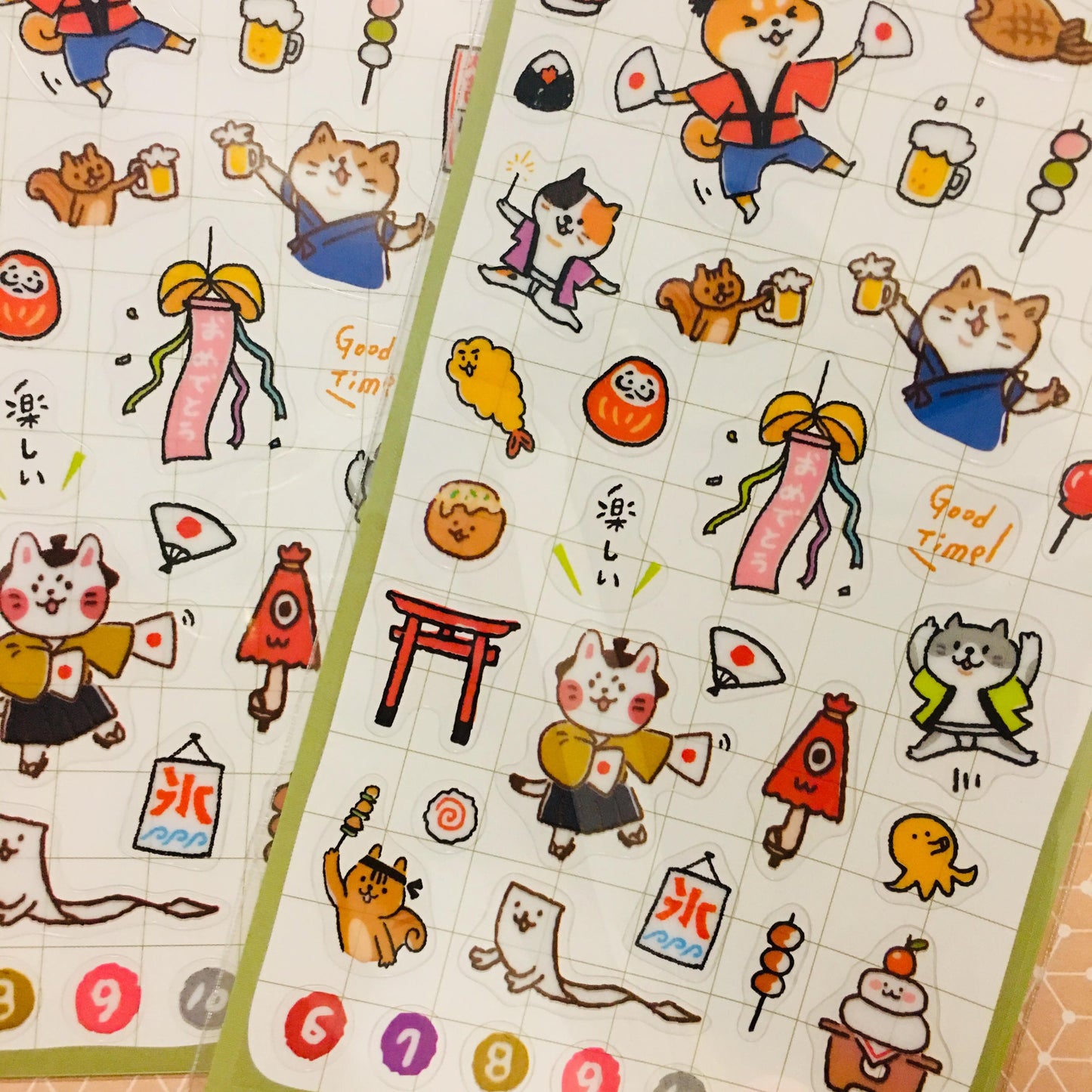 BERG Japan Kawaii Cute Aesthetic Transparent Sticker Sheet Green
