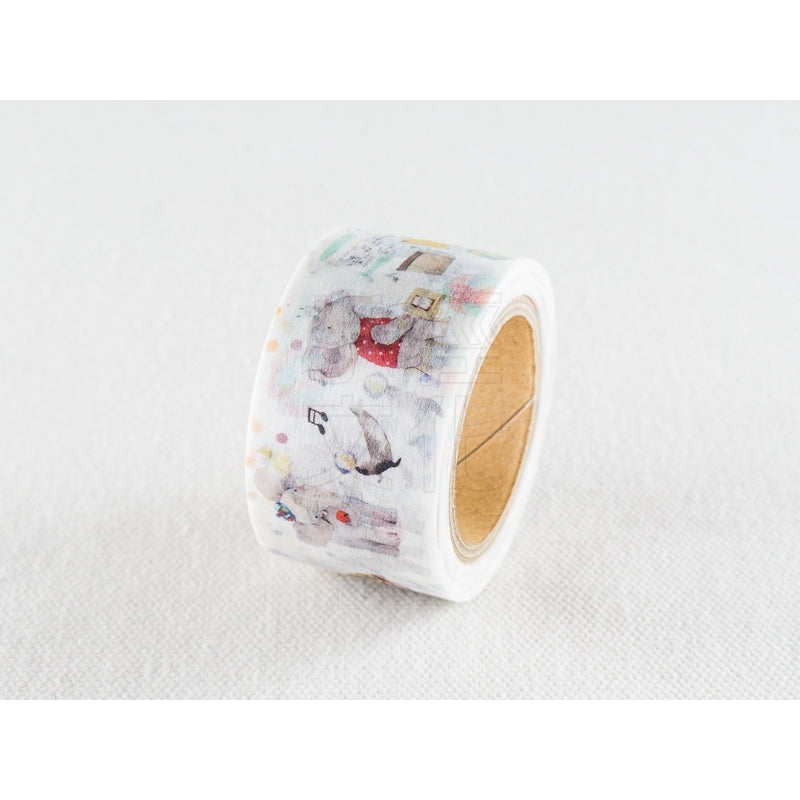 Liang Feng MTW-LF023 Carnival Elephants Washi Masking Tape Roll