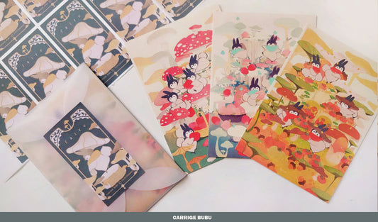 Bubukai Faire SET Paper Postcards
