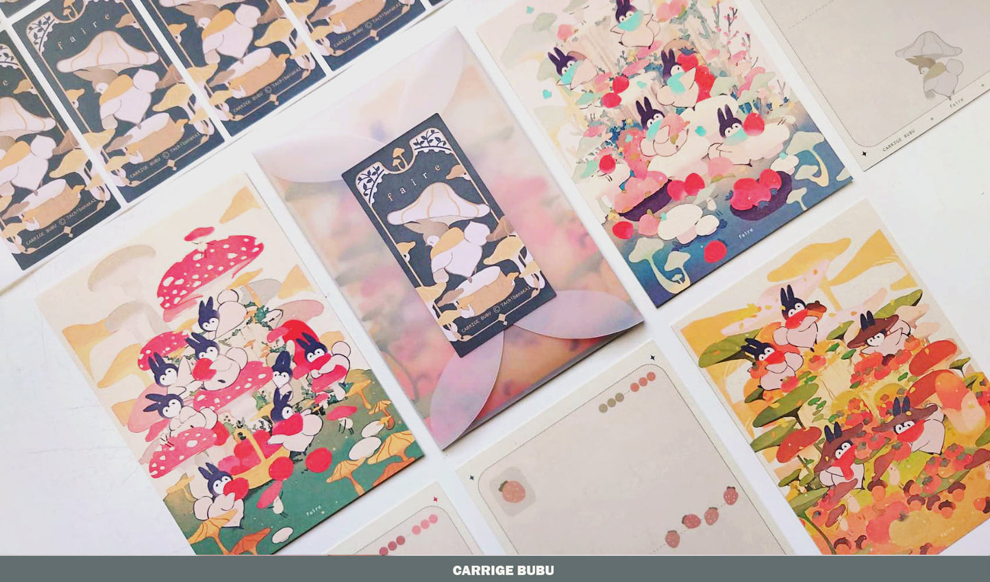 Bubukai Faire SET Paper Postcards