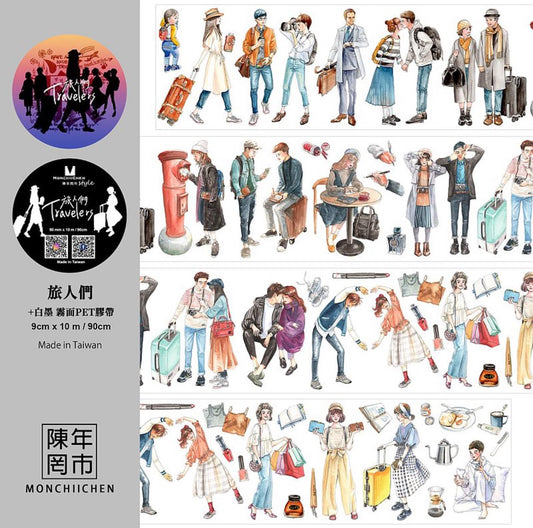 [SAMPLE ONLY] Monchiichen Traveler PET Washi Masking Tape