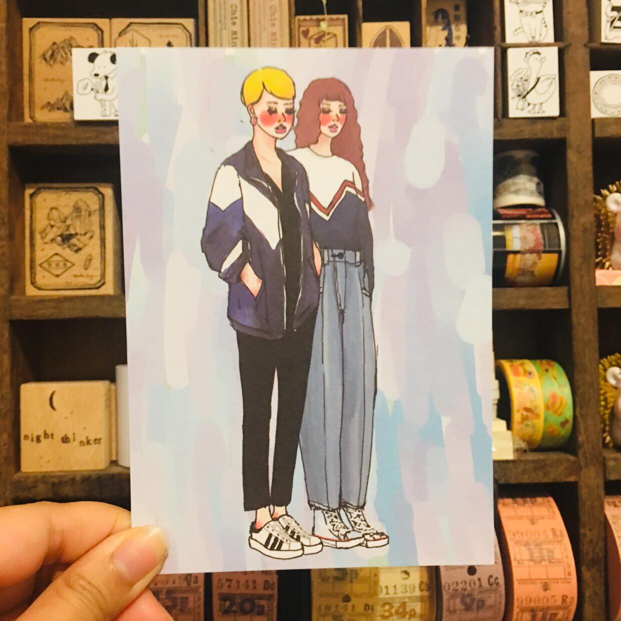 La Dolce Vita Postcard Blue Stylish Women