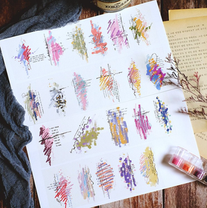 [SAMPLE] 100cm Sonia's Illustration Life Words for Color Washi Masking Tape