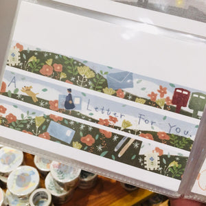 Yamadoro A Letter For You Washi Masking Tape Roll and Samples
